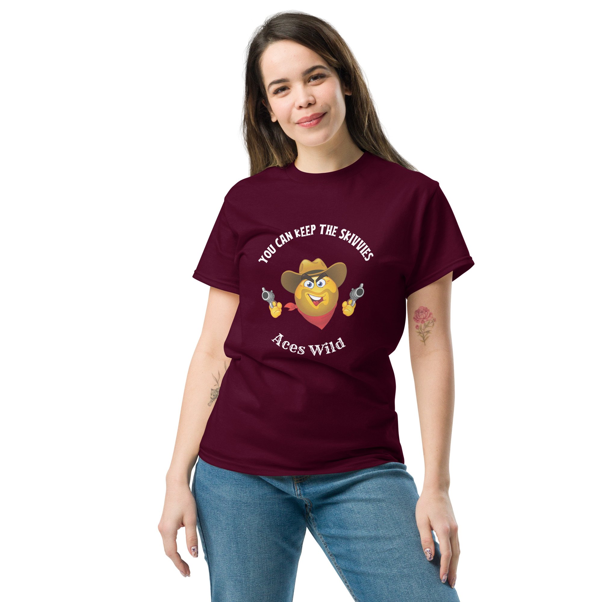 unisex-classic-tee-maroon-front-66a94e809bddc.jpg