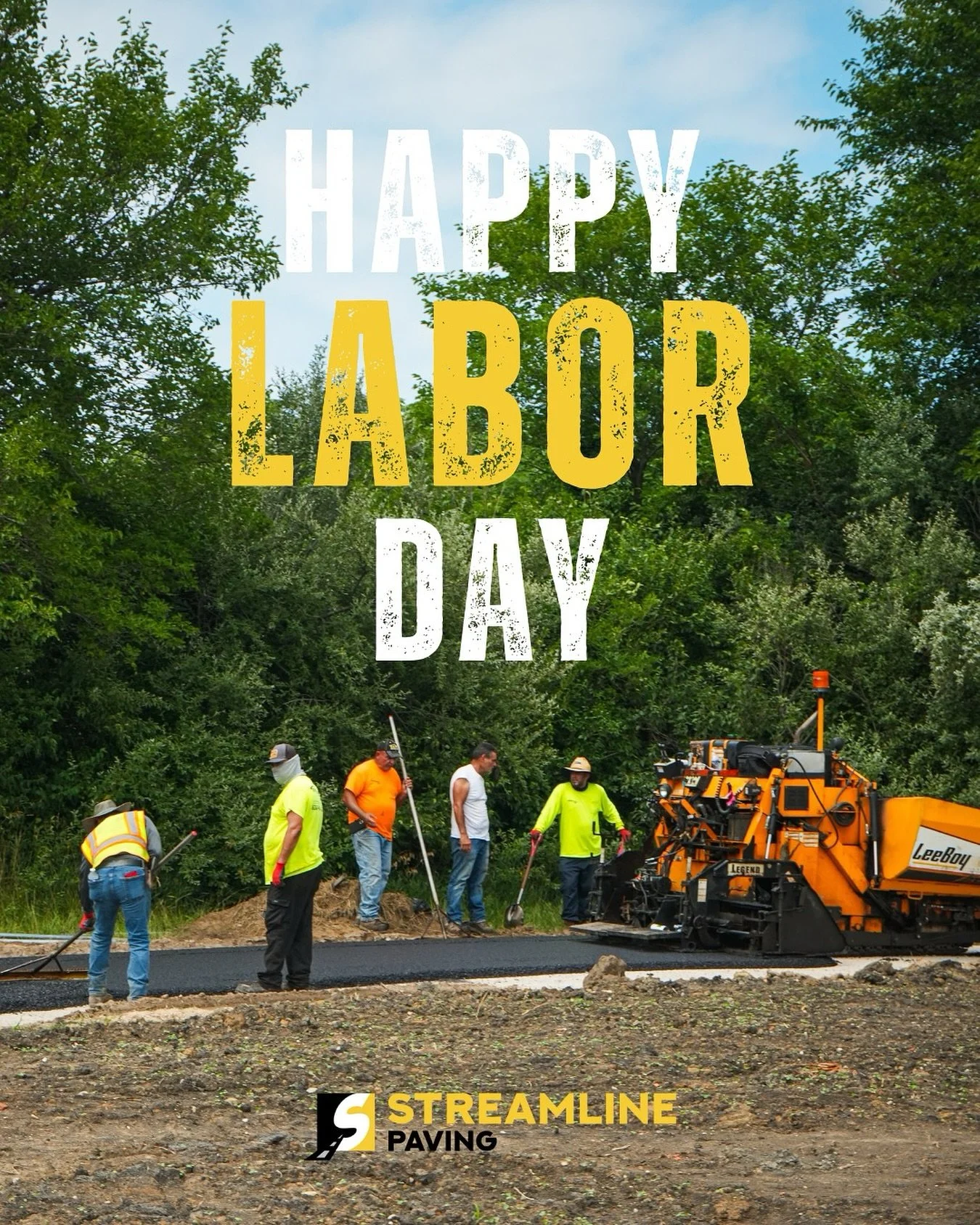 Happy Labor Day from all of us at Streamline Paving!

Today we celebrate the hard work, dedication, and craftsmanship that build our communities. From the crews on the ground, to every trade that keeps things moving. Wishing you a safe and restful ho