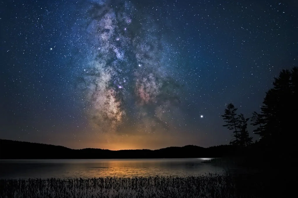 Milky Way, Jupiter and Saturn