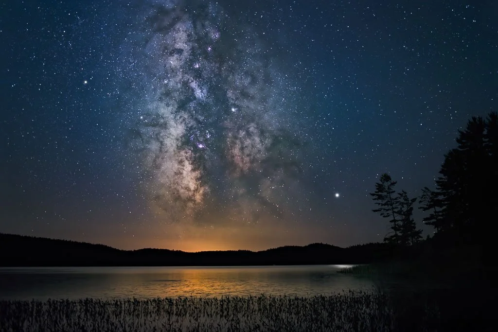 Milky Way, Jupiter and Saturn