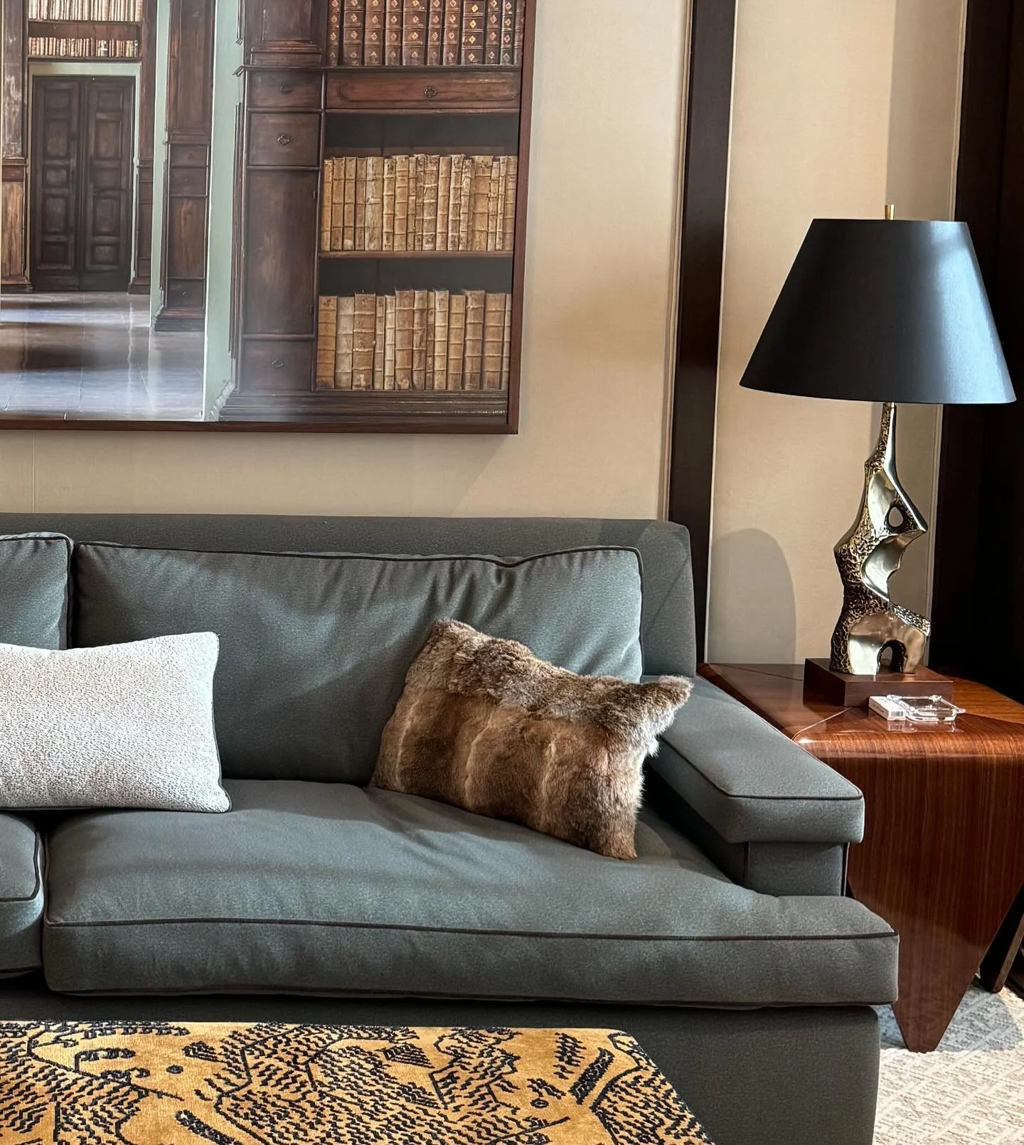 Some of my favorite things- @massimo_listri_official @dedarmilano @1stdibs and of course Brutalist lunel and upholstered walls.  #iphonepic