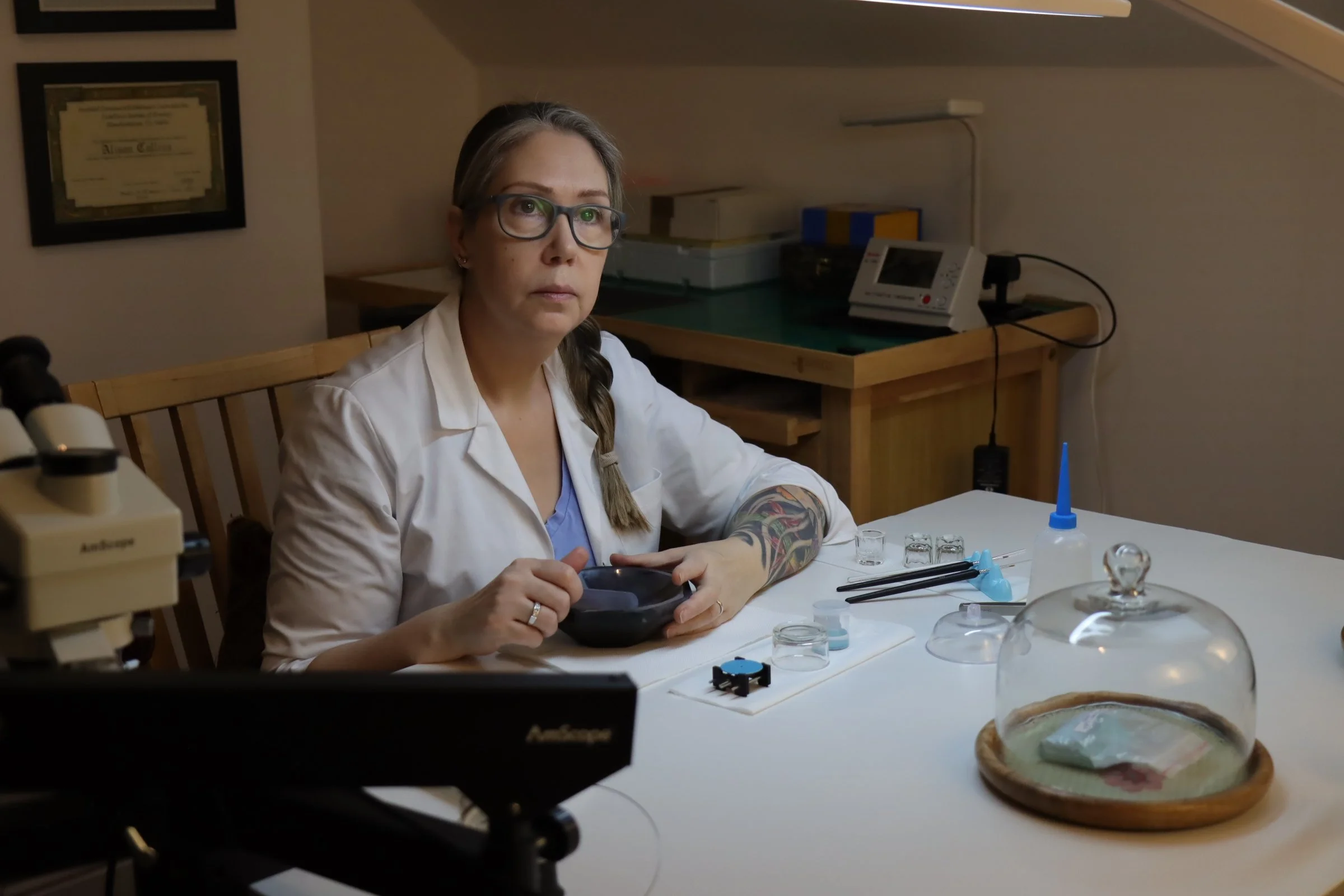 Alison Moriarty watchmaker and enamelist