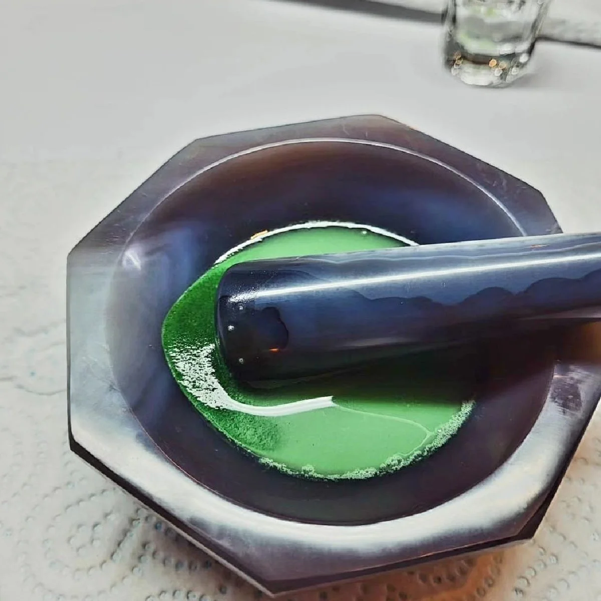 Enamel being prepared for painting onto a watch dial