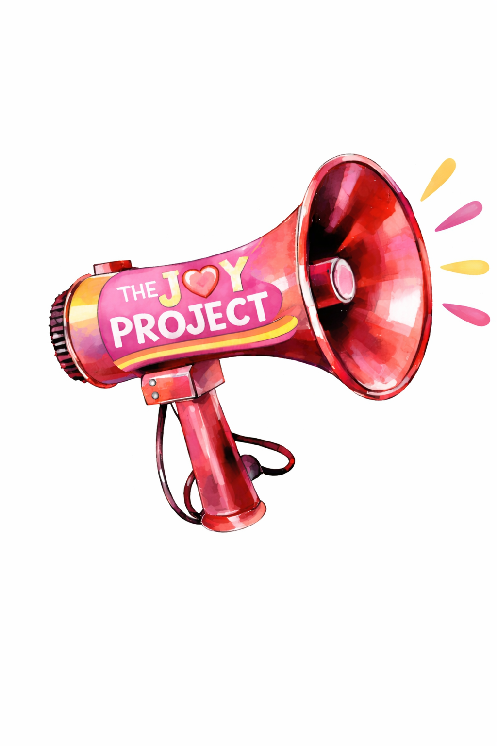 A colorful illustration of a red megaphone.