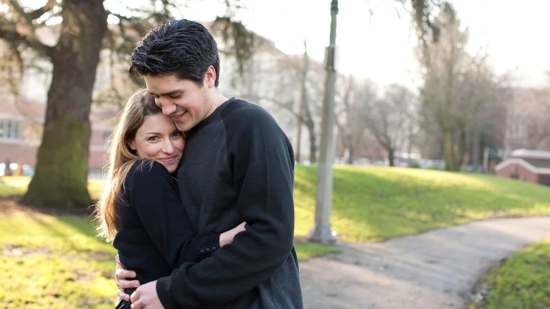 hugging couple