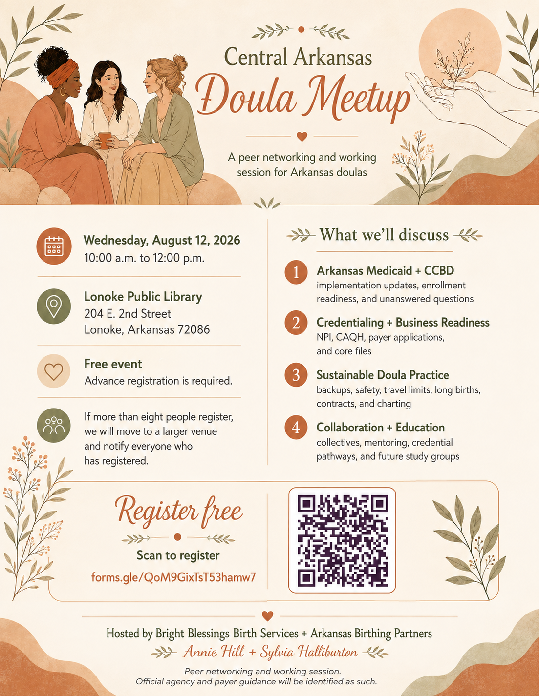 Central Arkansas Doula Meetup hosted by Arkansas Birthing Partners & Bright Blessings Birth Services 