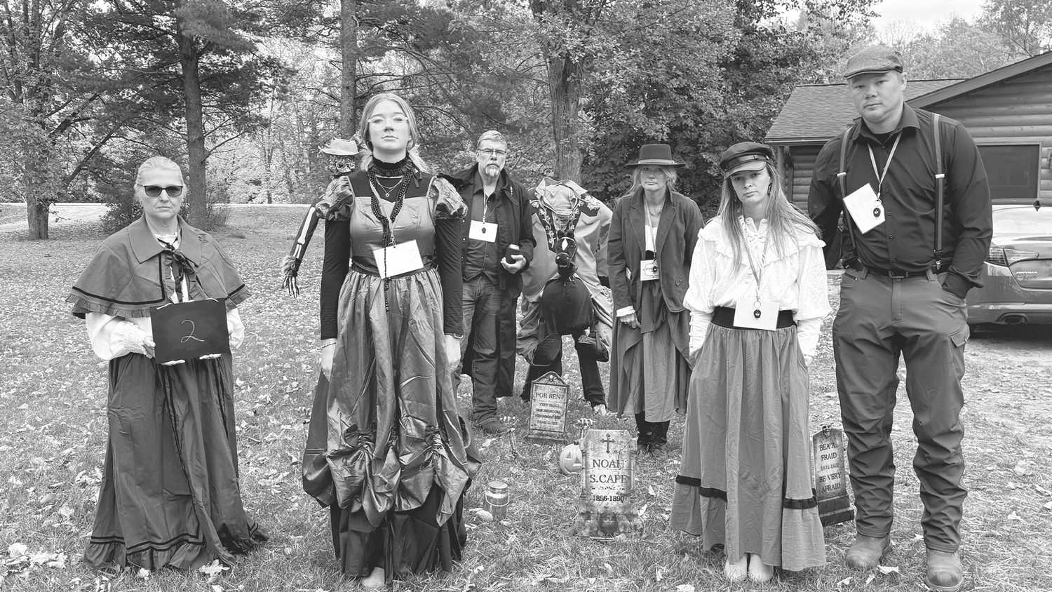 Guests in costume at the Dead Man's Draw murder mystery weekend