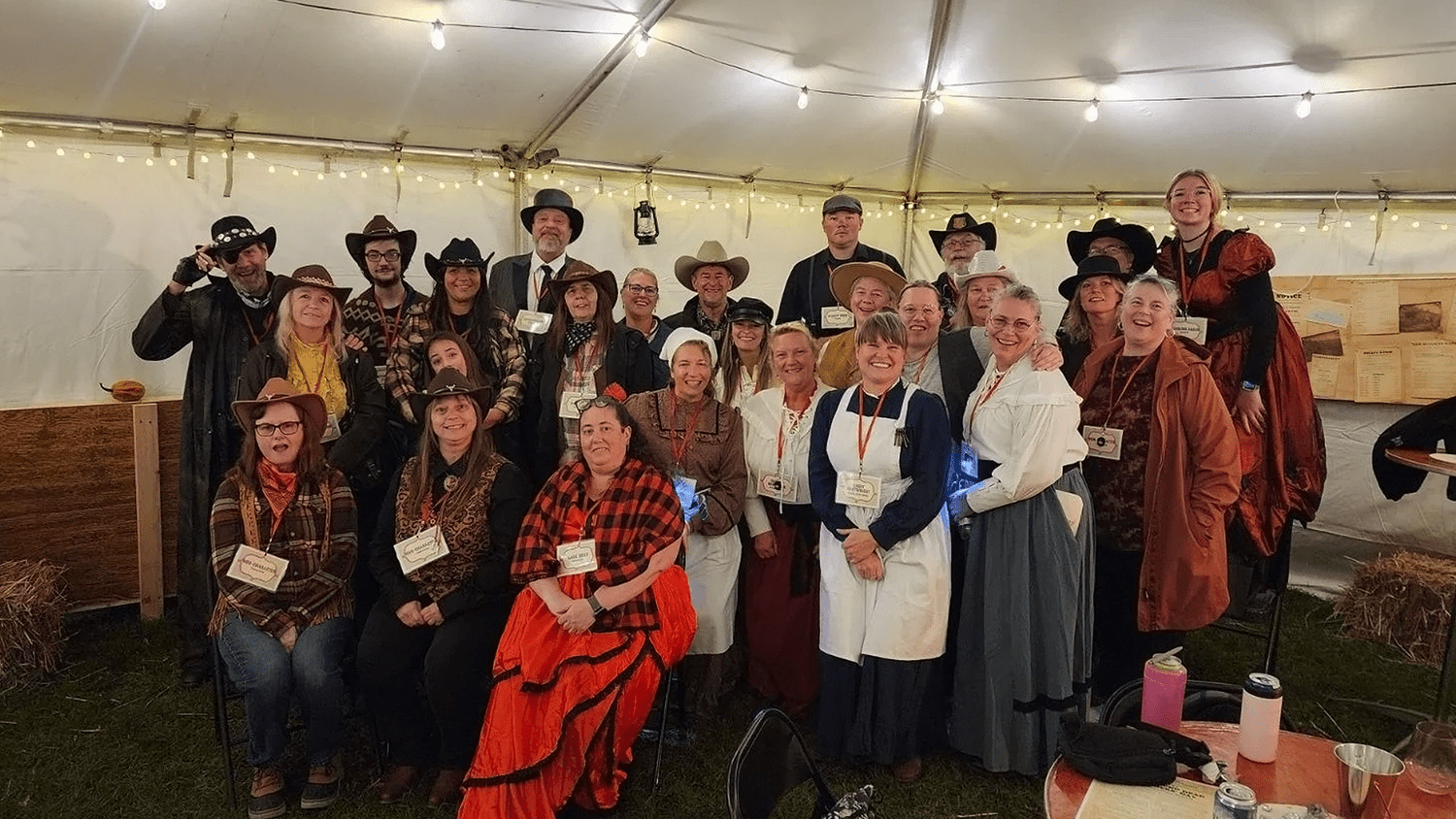 Guests in costume at the Dead Man's Draw murder mystery weekend