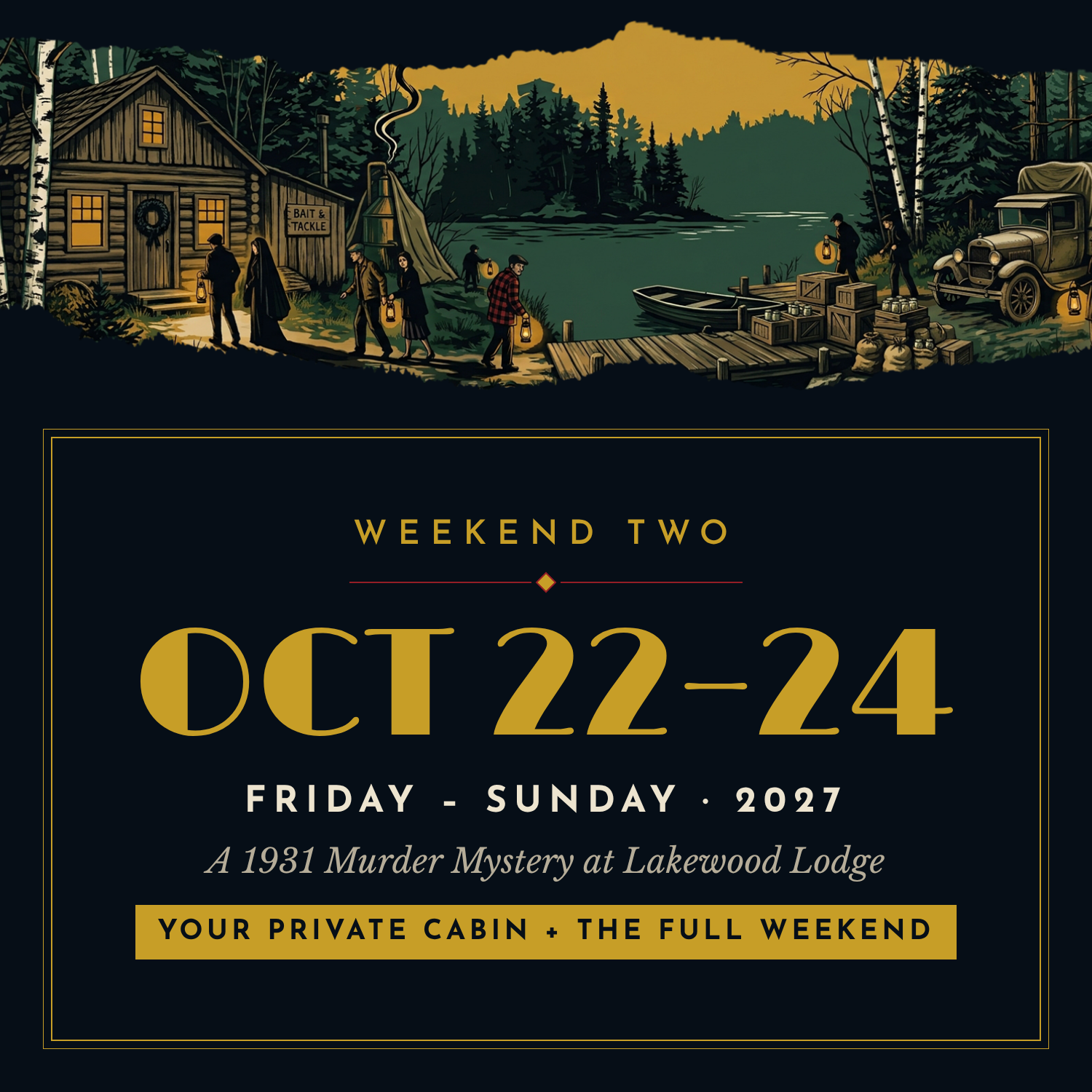 Death of a Bootlegger Oct. 22nd-24th 2027