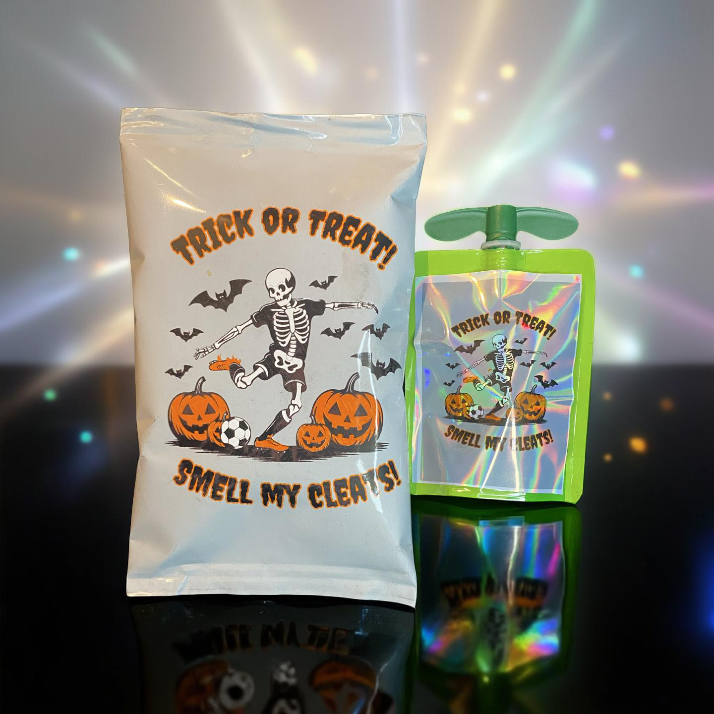 Soccer Team Halloween Chips and Go-go Squeeze