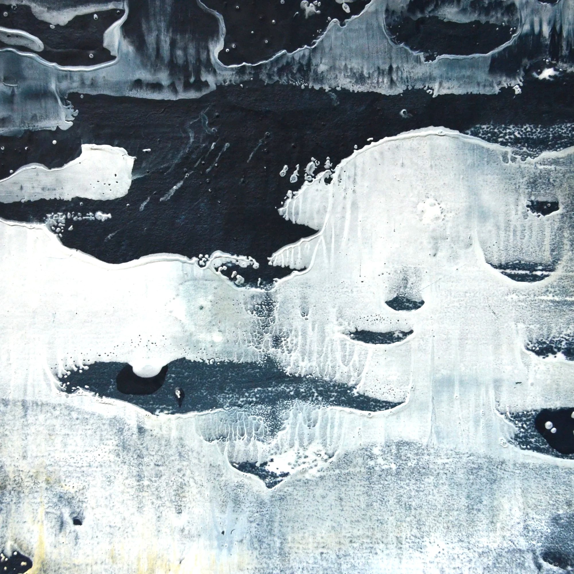 6x6 encaustic monotype on paper