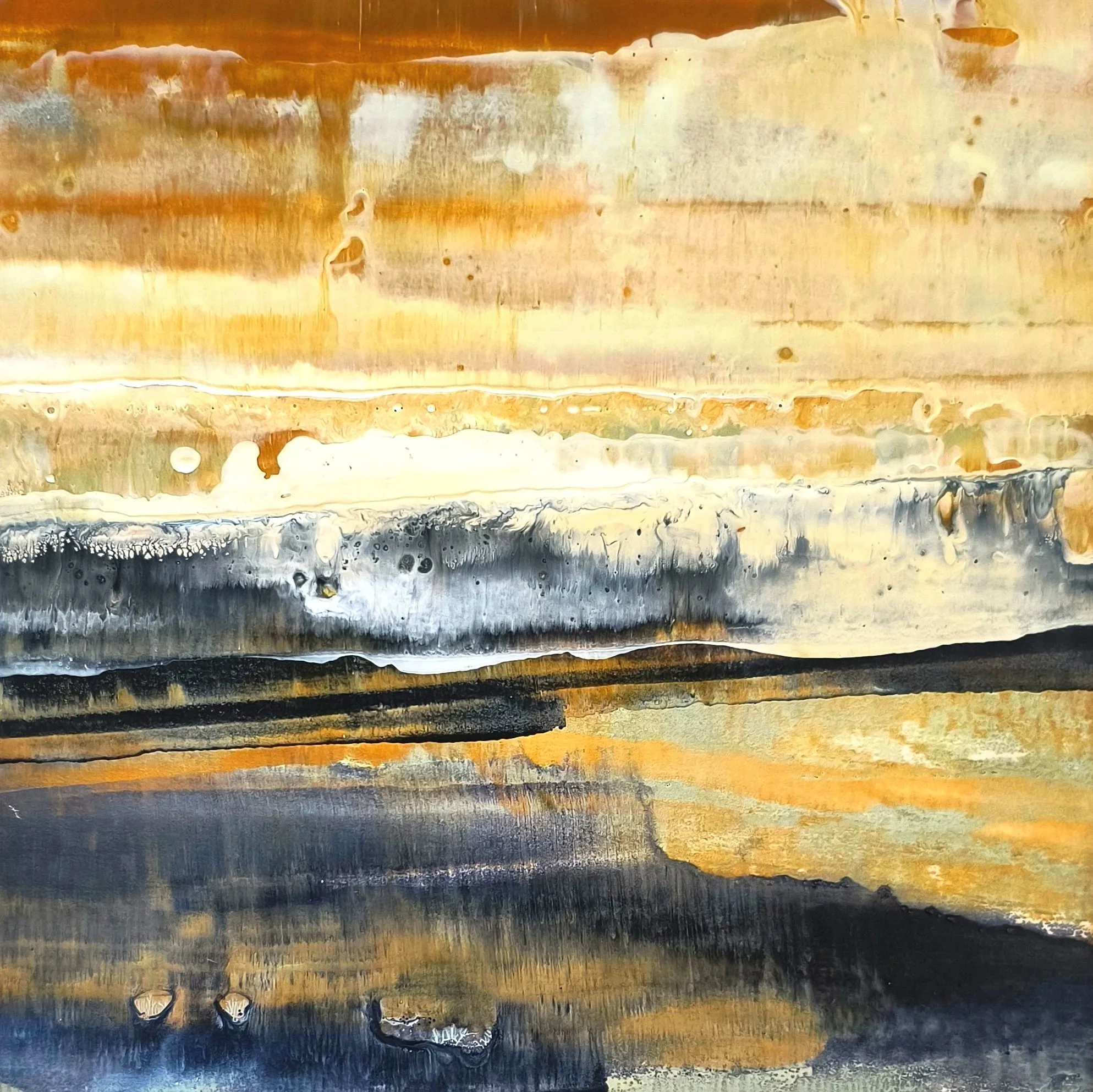 12x12 Encaustic Monotype