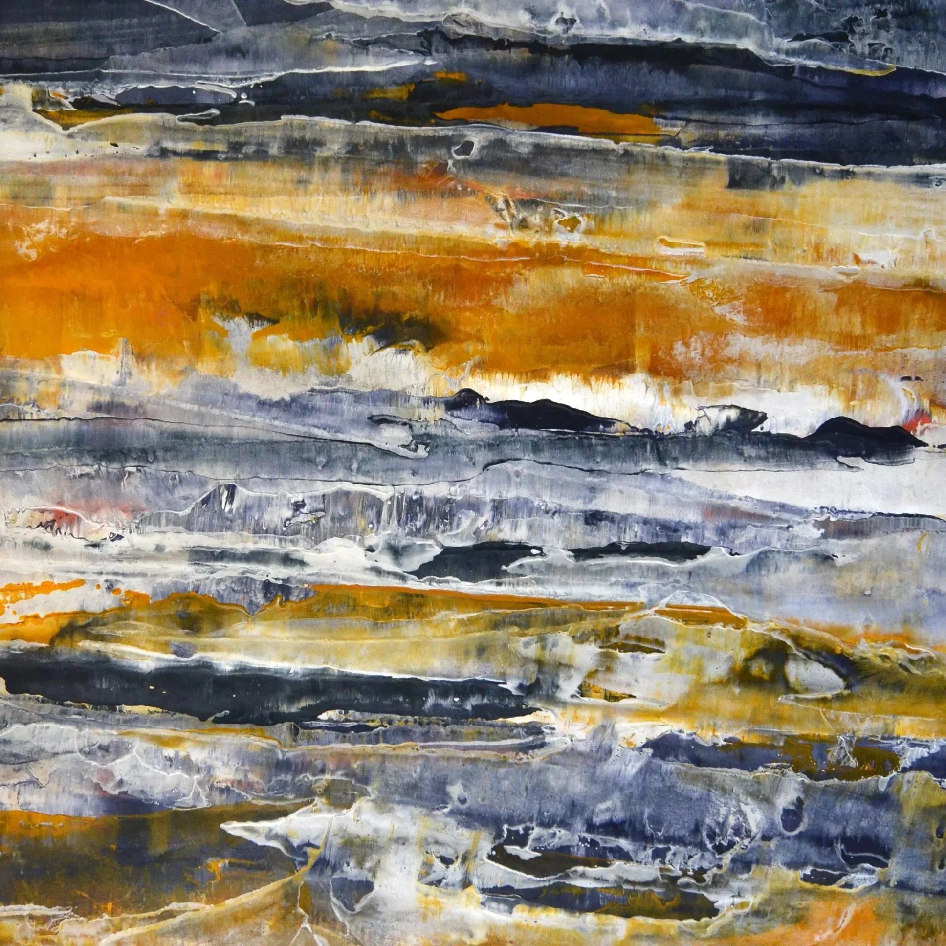 17x17 Encaustic Monotype