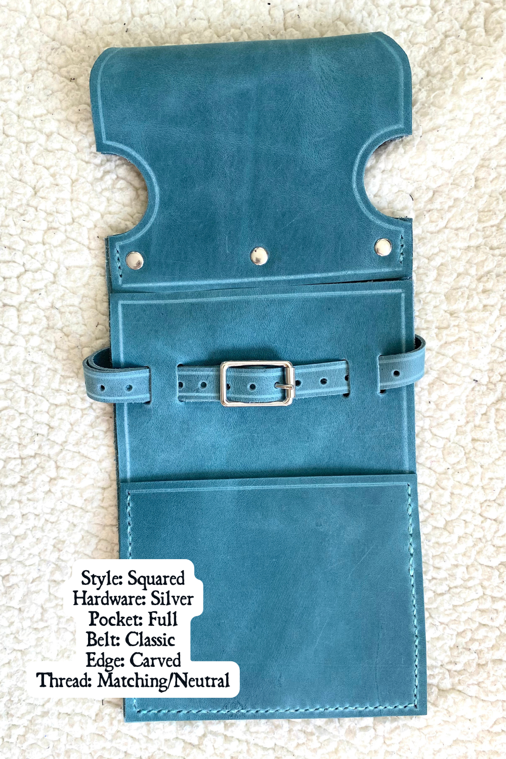 Light Blue Leather Book Holster — Book Holsters by Rachel Rueckert
