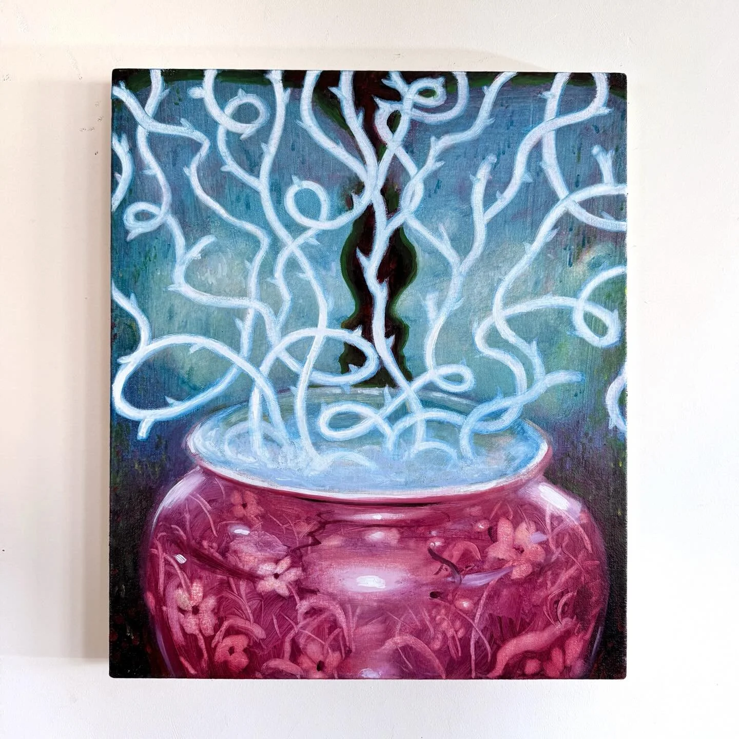 Between Conversations 
Oil on Canvas 
17x20&rdquo;
