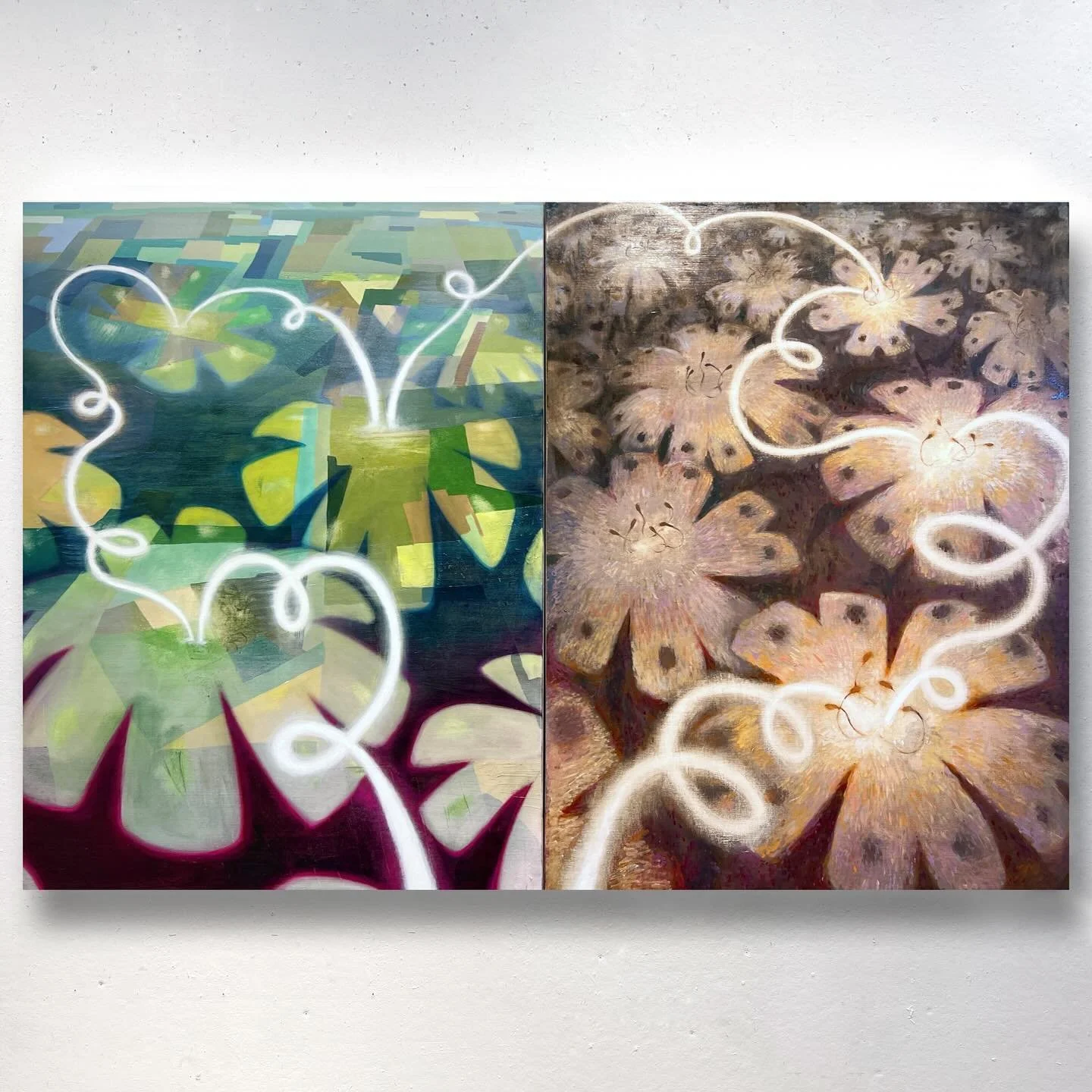 we said we get to be weightless
Oil on canvas 
48x72&rdquo;