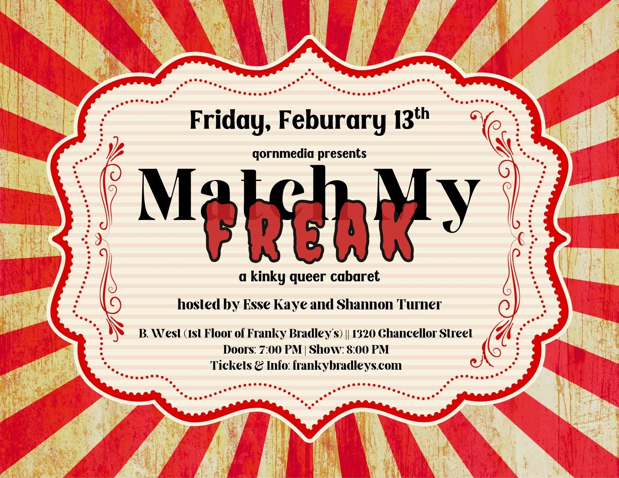 qornmedia presents Match My Freak: A Kinky Queer Cabaret
