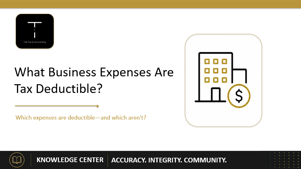 What Business Expenses Are Tax Deductible?