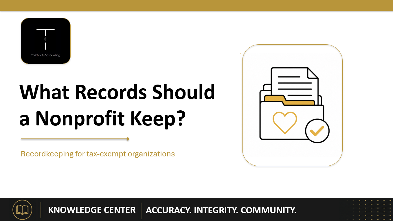 What Records Should a Nonprofit Organization Keep?