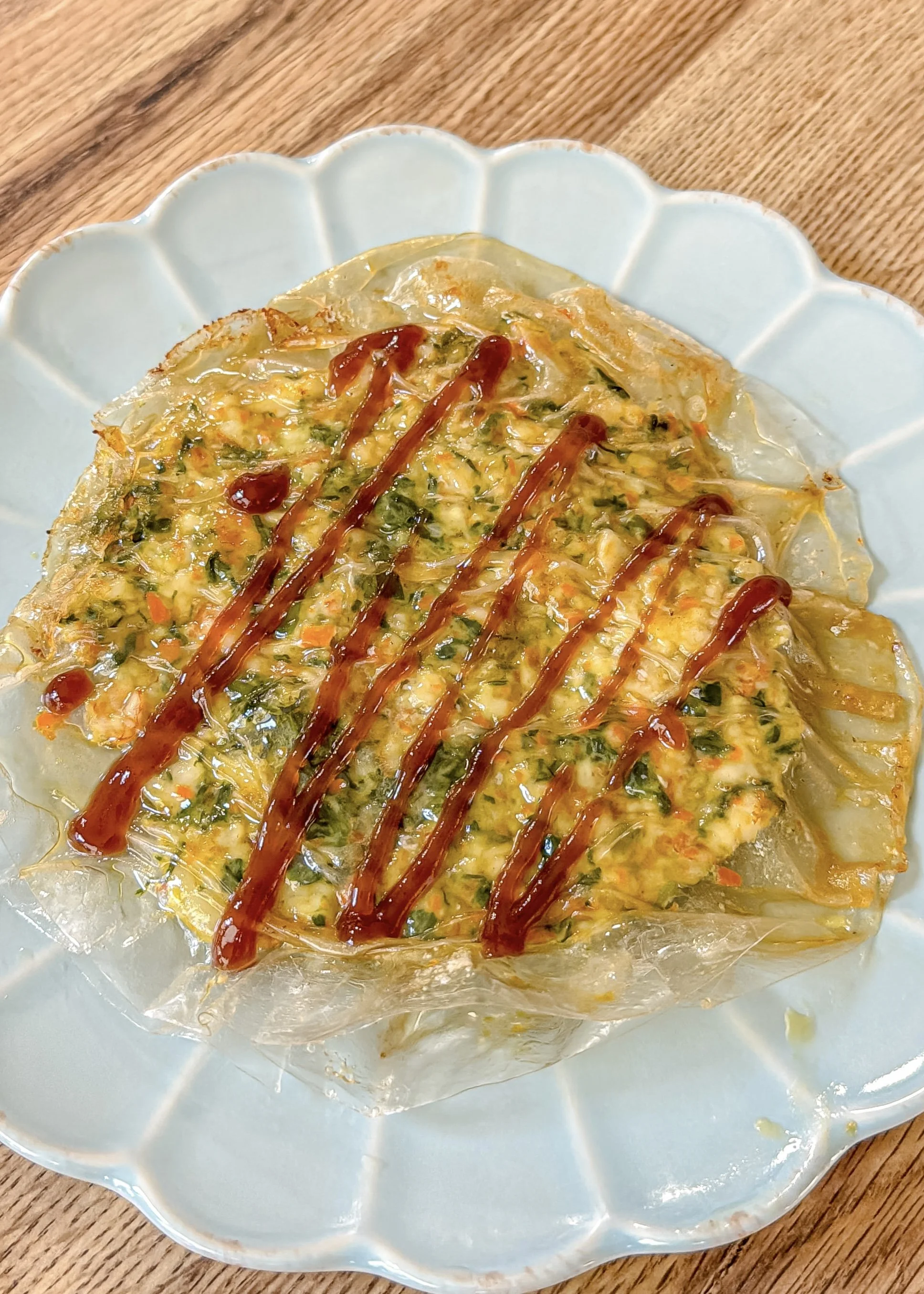 Shrimp Rice Paper Pancakes