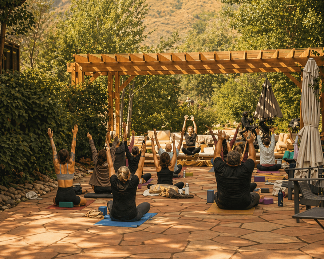 Donation yoga at Clear Creek