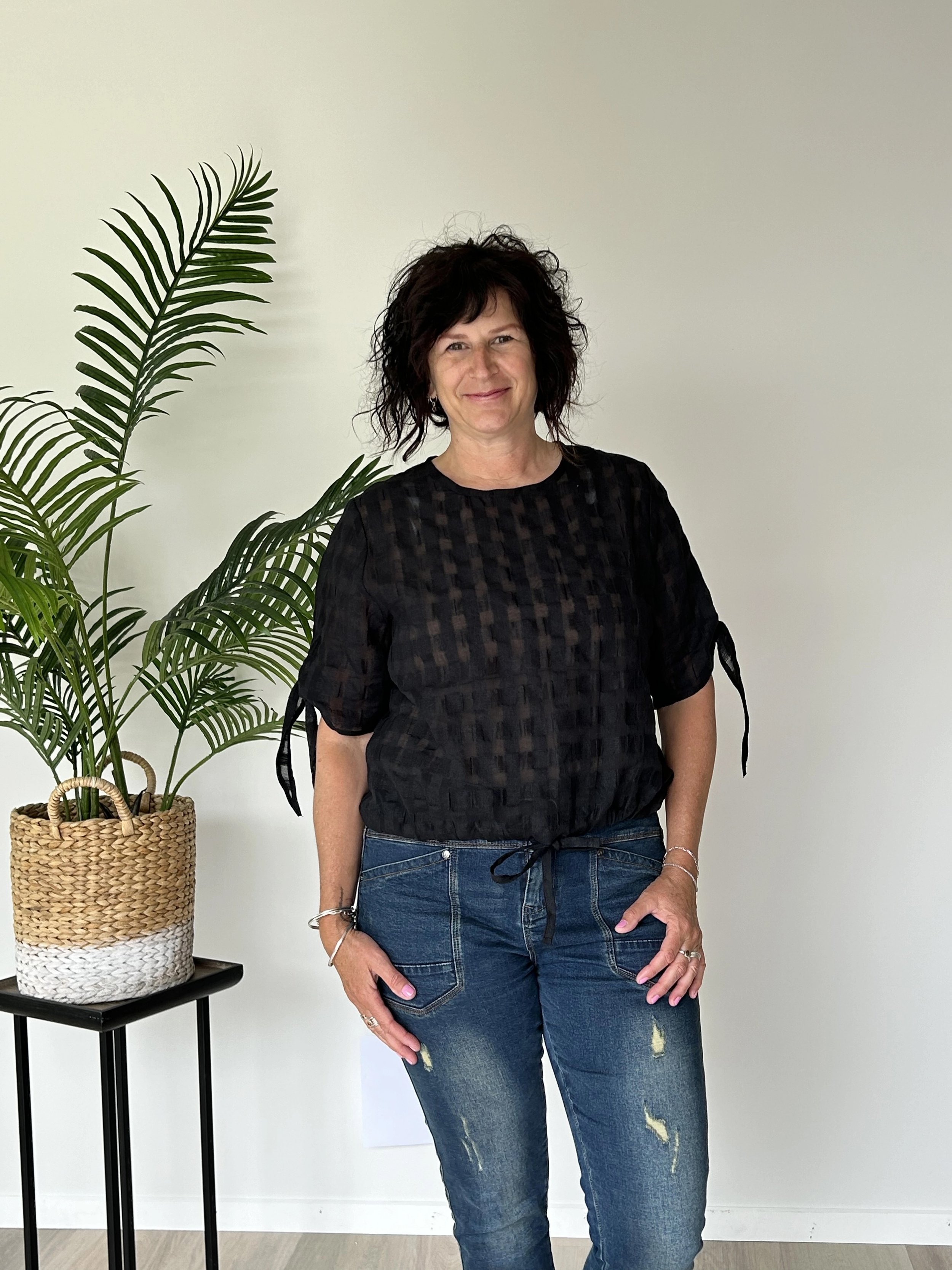 Anything Goes Tie Top — Black