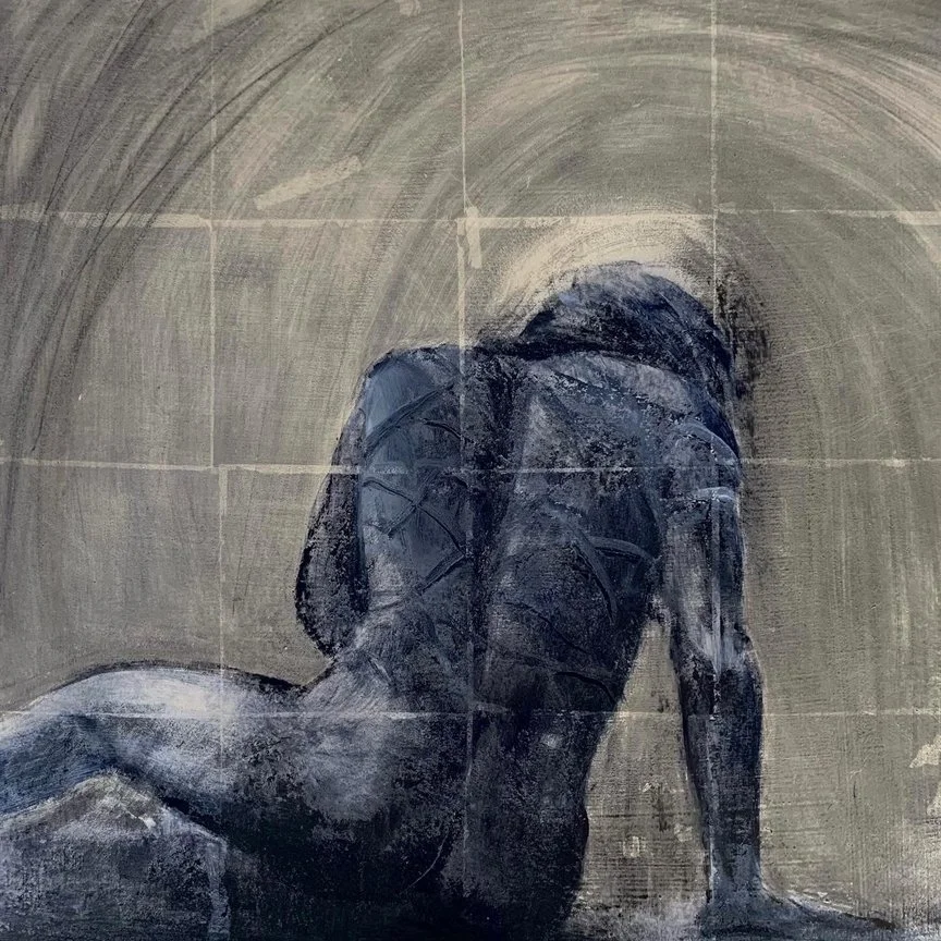 Living God 2, Jeremiah 51:19, Jeremiah Panels, 12x12, Oil on White Gold Leaf and Gessoboard