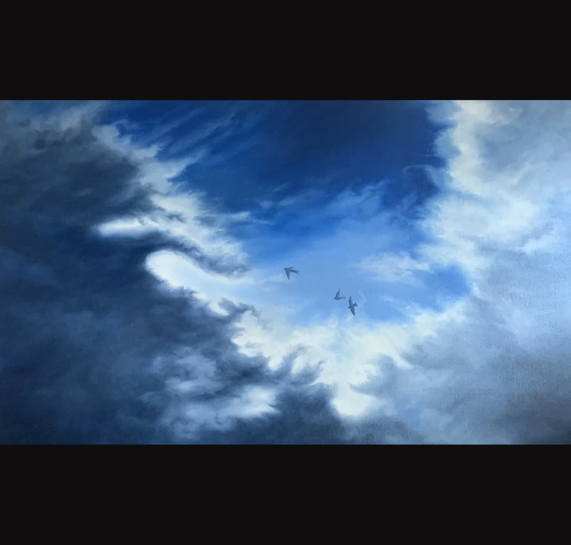 Open Blue, 36x60, Oil on Canvas, Available with Artist