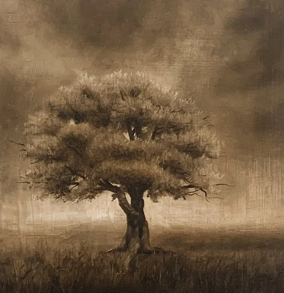 In the Land, 12x12, Oil on Woodboard, Available with J Peeler Howell Gallery