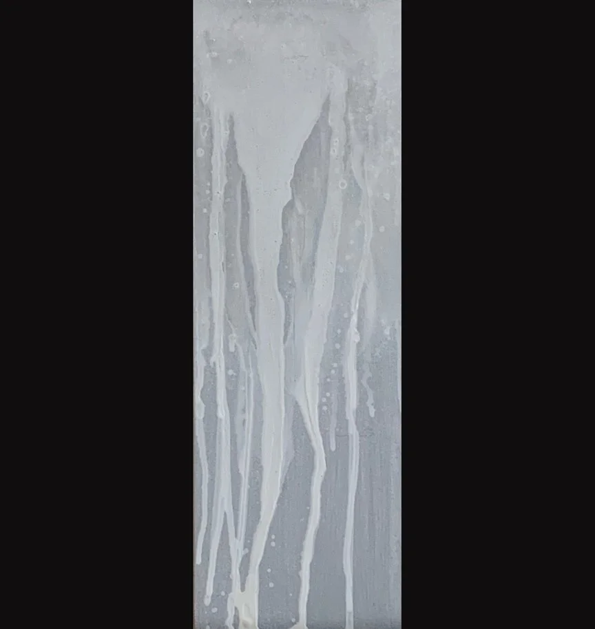 Oh, My People, Weep (you will be destroyed), Jeremiah 6:26, 4x12, White stain with silver on gessoboard