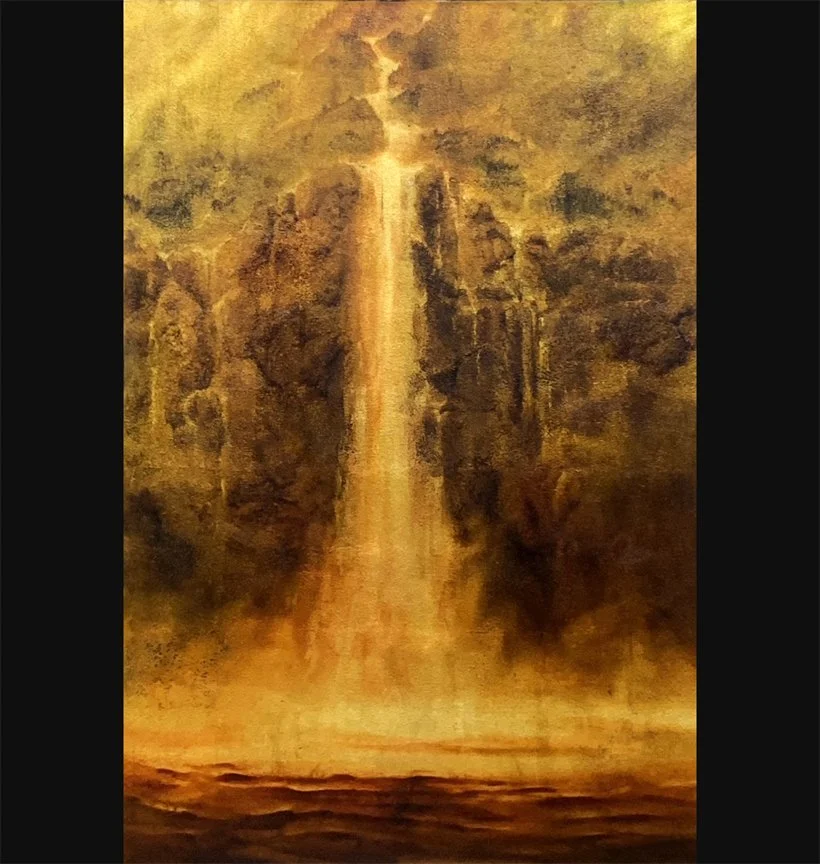 For the Many, 30x40, Oil on 23k gold leaf and canvas, available with the artist