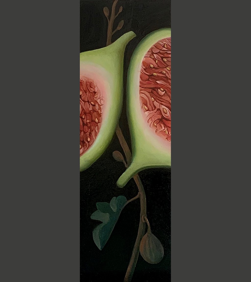 Symbol of the Fig, 4x12, Jeremiah 24, Jeremiah Panels, Oil on Gessoboard
