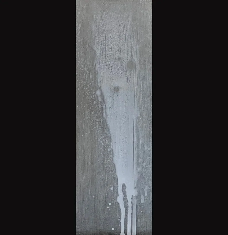 God Says Weep Evil Shepherds, 4x12, Jeremiah 25:34, White Stain with Silver on gessoboard