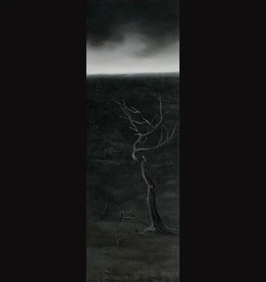 Land Lies Under a Curse, 4x12, Jeremiah 23:10, Oil on Gessoboard