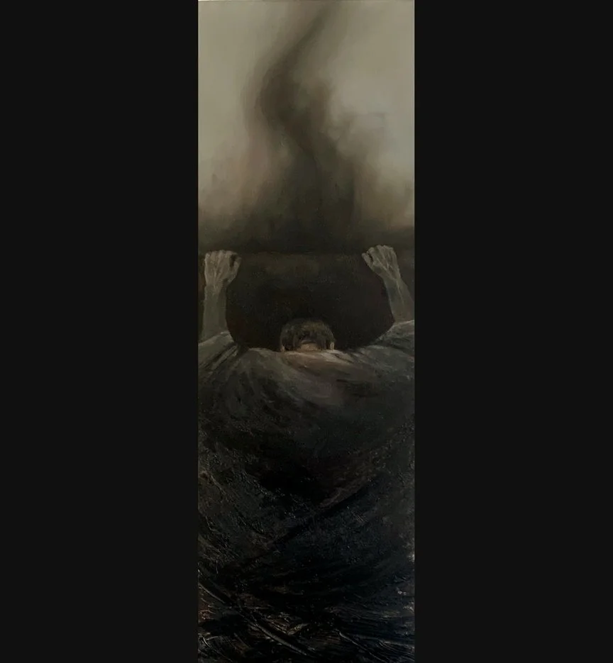 Jeremiahs Faithfulness II, Jeremiah 17:14-18, Jeremiah Panels, 4x12, Oil on Gessoboard