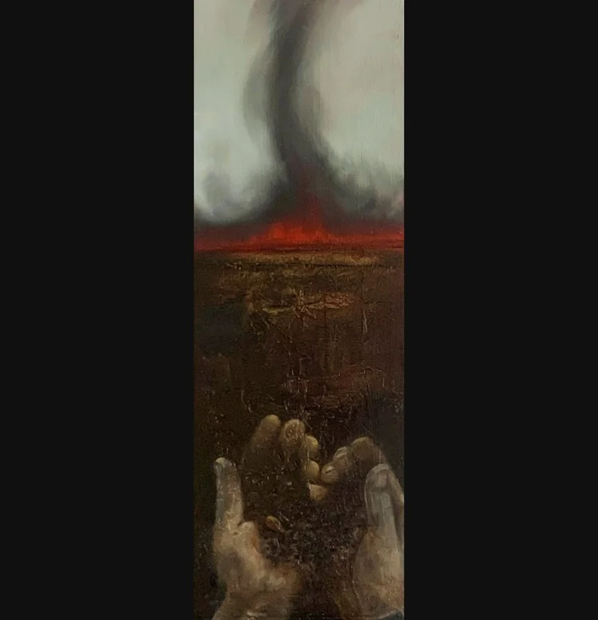 Buy a Field in Anathoth, Jeremiah 32, Jeremiah panels 4x12, Oil on Gessoboard