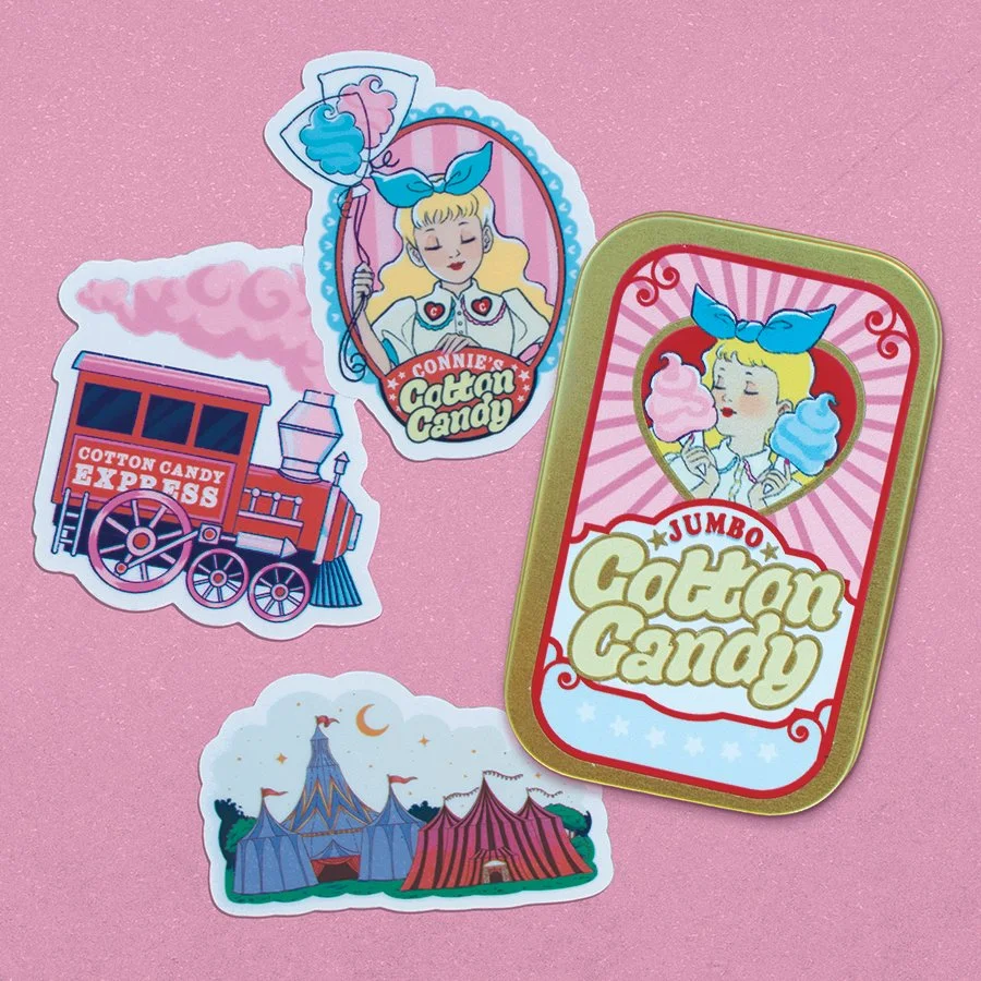 Cotton Candy Sticker Set