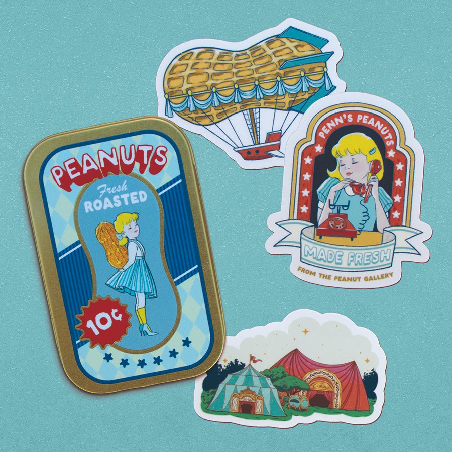 Peanut Sticker Tin Set