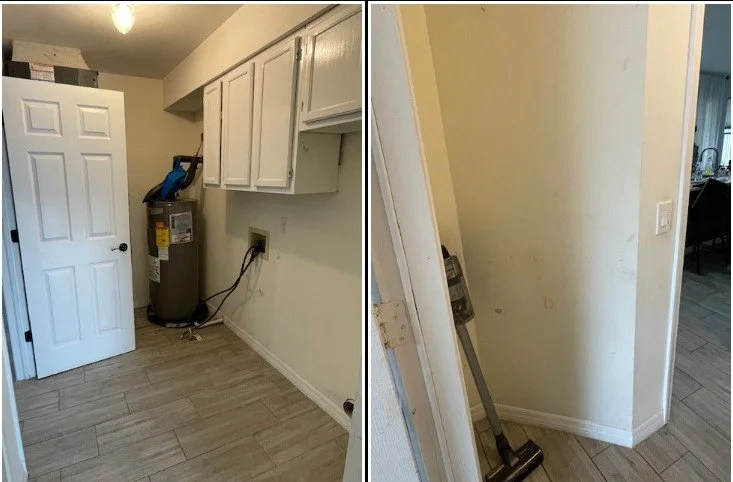 This laundry room needed a little pick-me-up to make the never ending cycles a little more fun.