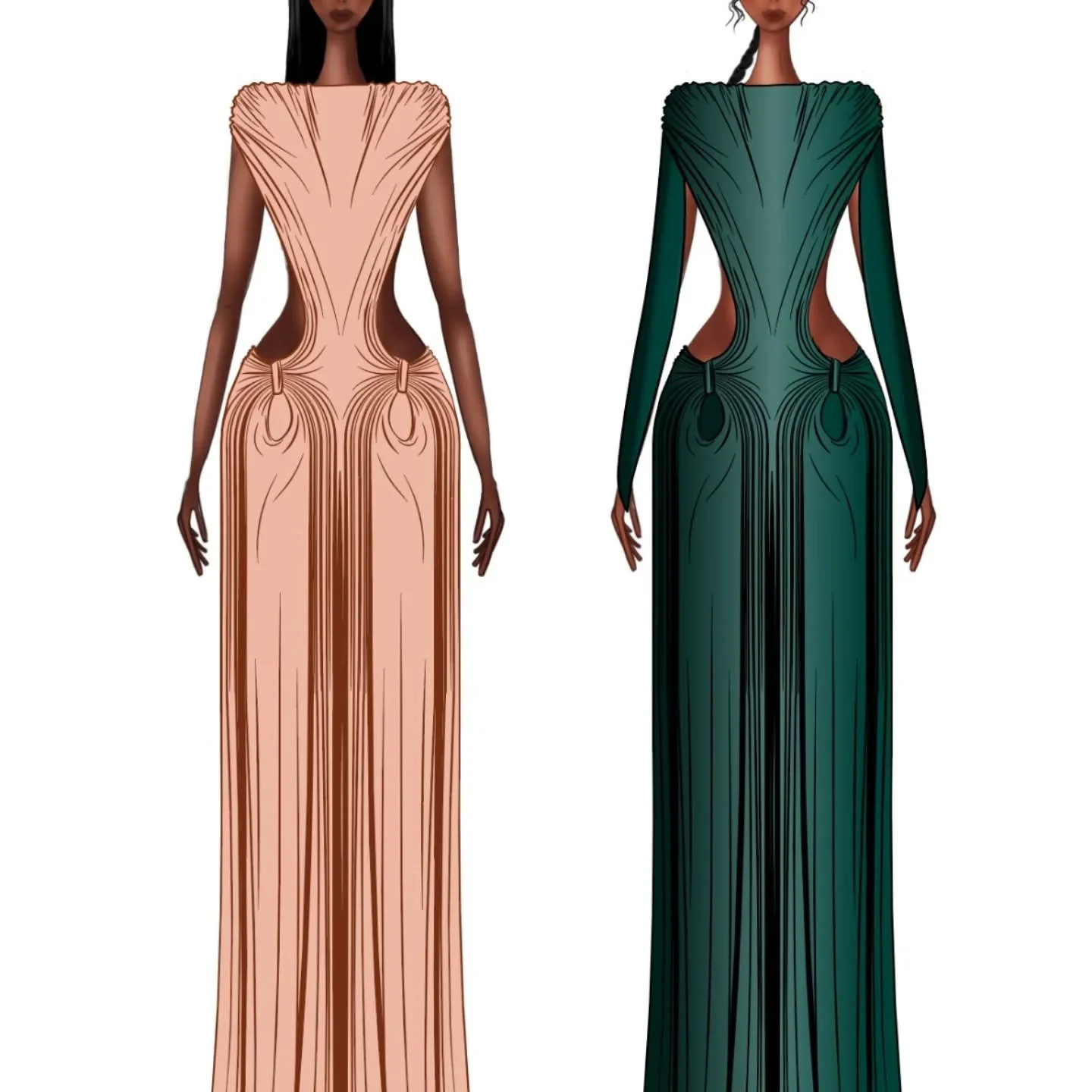 Inspired by the elegance of Grecian columns: structured lines, soft curves, and a silhouette that both hugs and reveals 🏹