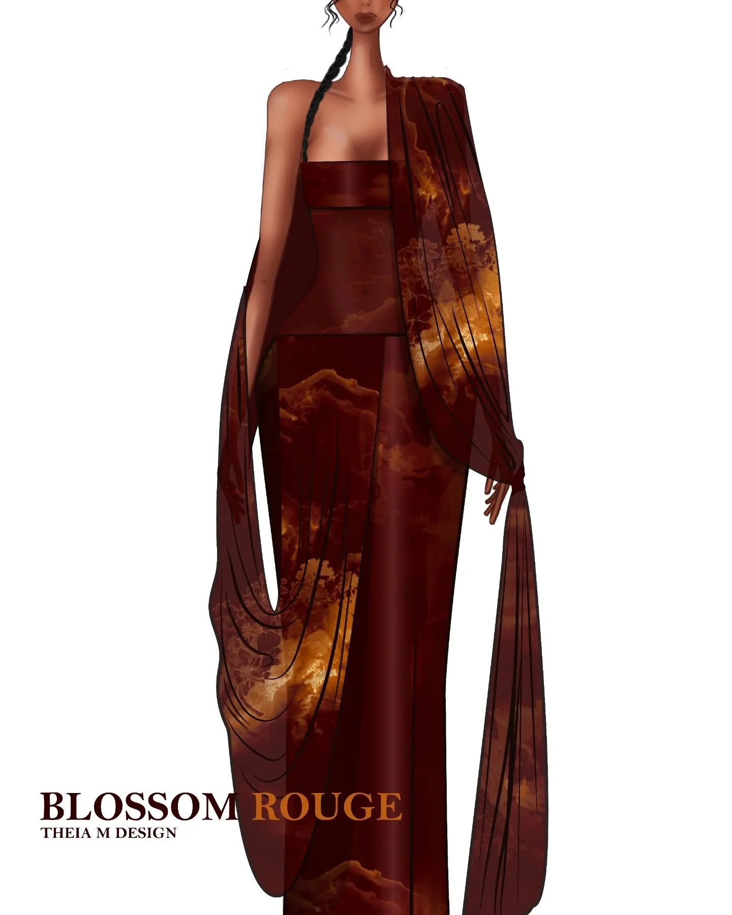 The Selina Maxi Dress in Blossom Rouge features a refined mix of satin, mesh, and chiffon fabrics. Designed for fluid movement and a softly structured fit, this statement piece balances elegance and modern allure.