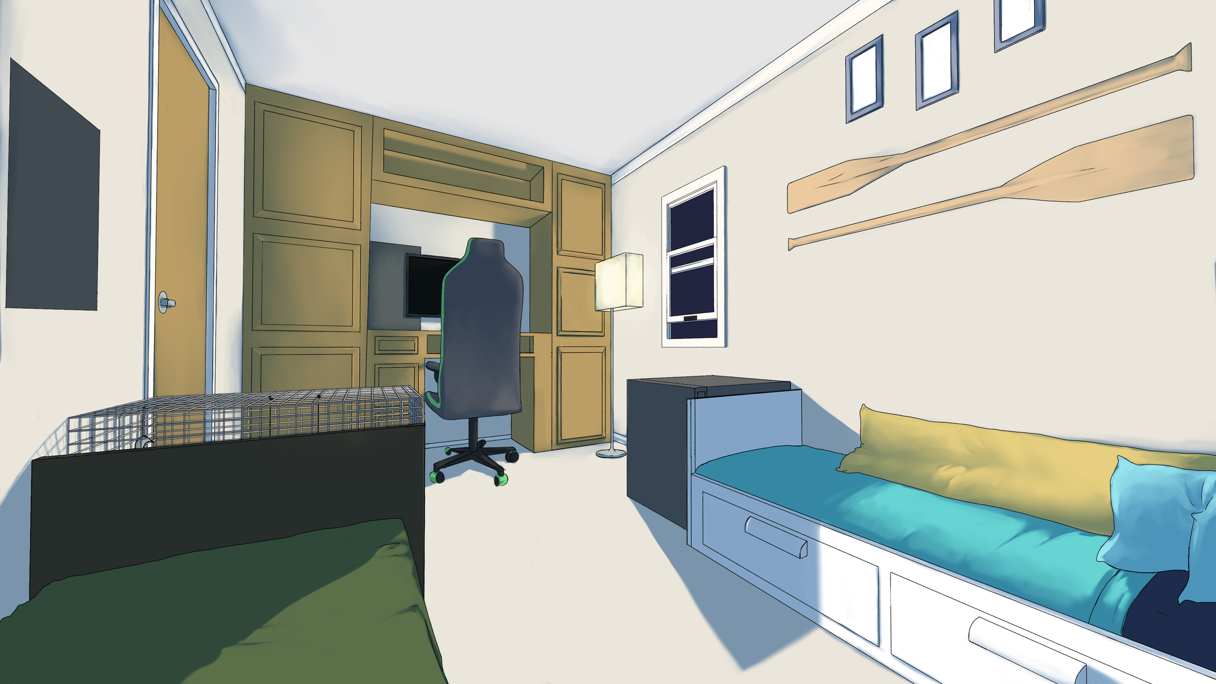 Dorm room concept design.