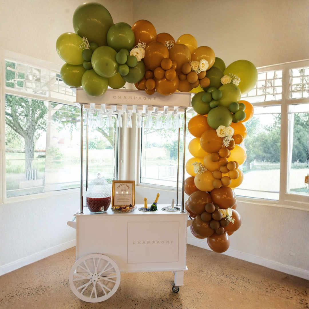 Sipsy Schooner champagne cart rental for weddings and events in Oklahoma City OK