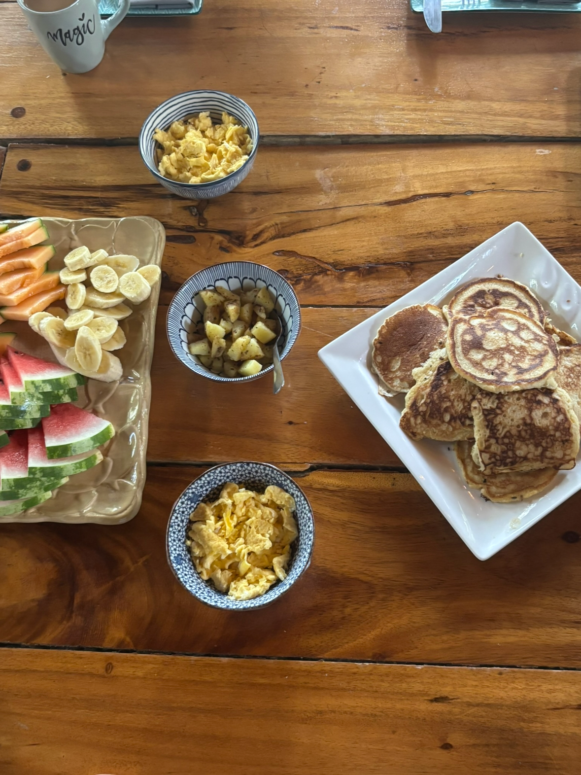 Food cooked by private chef at women entrepreneur retreat in costa rica.