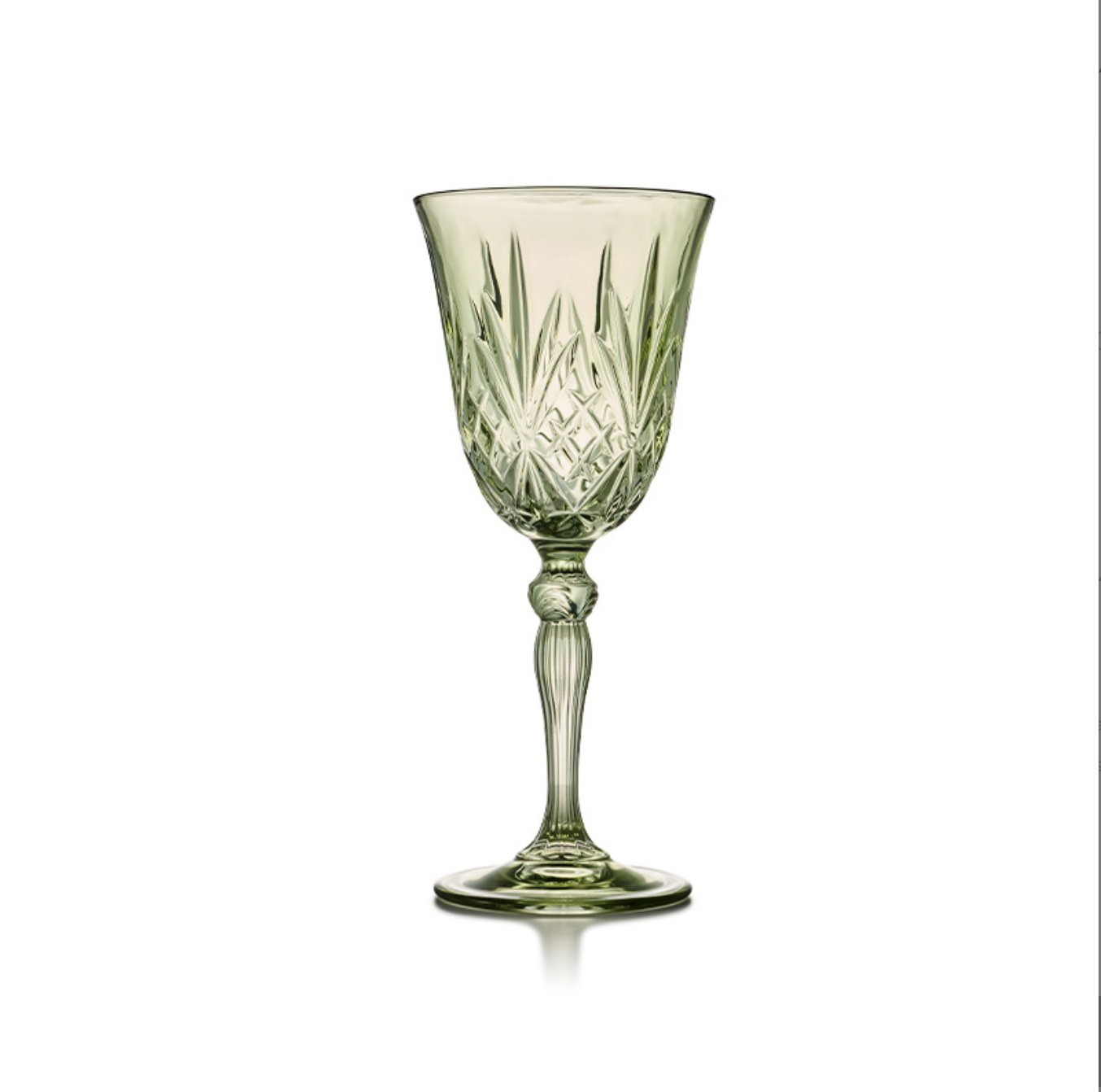 Crystal Moss Wine Glass