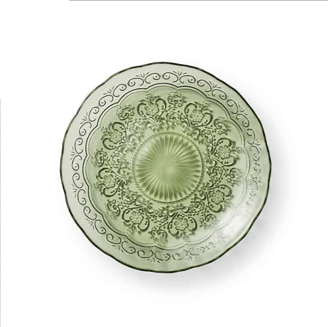 Crystal Moss Salad Plate