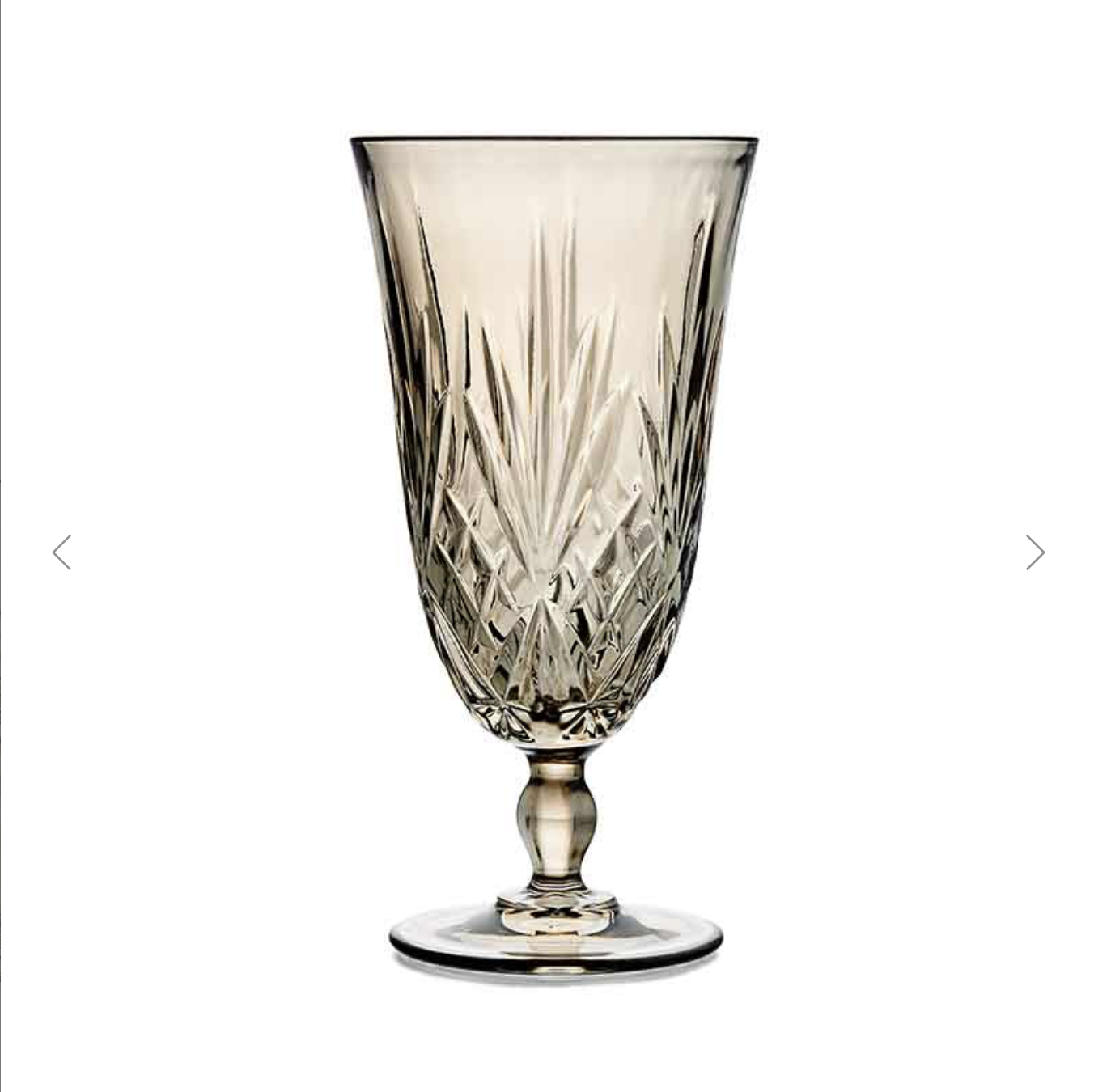 Smokey Crystal Water Goblet