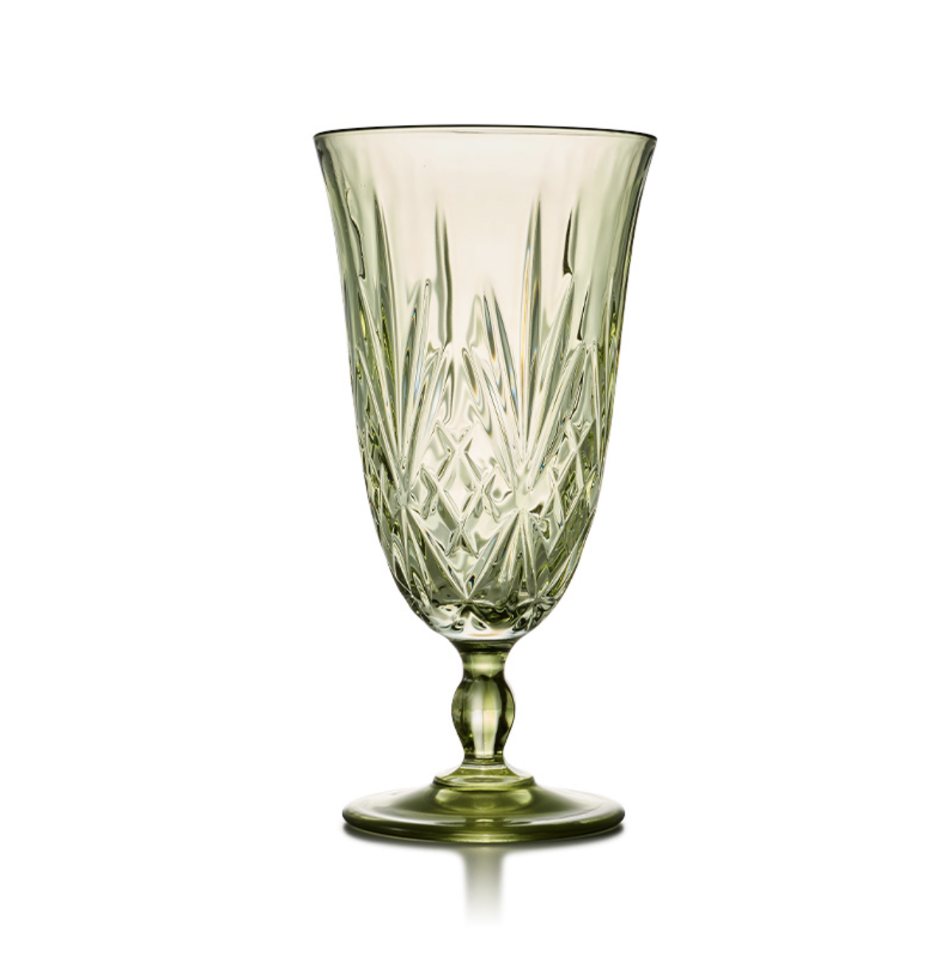 Crystal Moss Water Goblet
