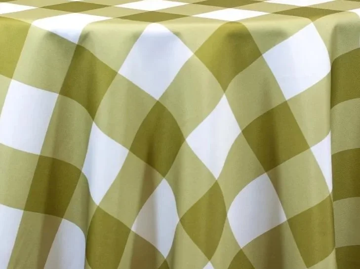Green Gingham Table Cover