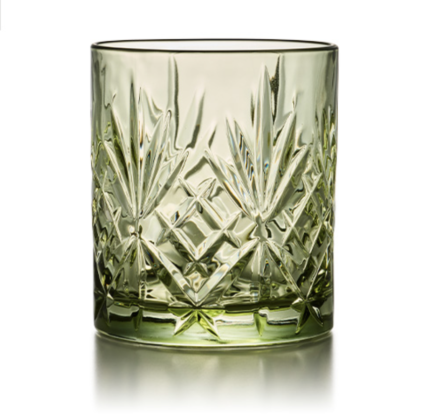 Crystal Moss Old Fashioned Glass